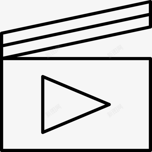 媒体拍板电影图标svg_新图网 https://ixintu.com 媒体 拍板 电影 视频
