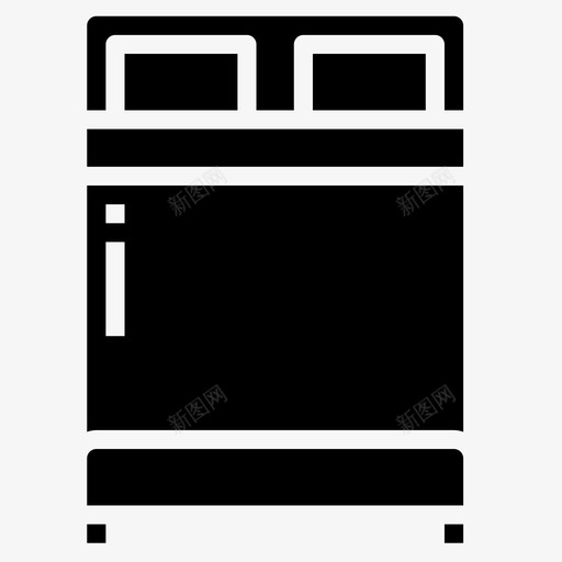双人床家具109填充物图标svg_新图网 https://ixintu.com 双人床 填充物 家具109