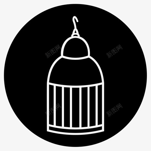 笼子动物鸟图标svg_新图网 https://ixintu.com 动物 宠物 笼子 鸟笼