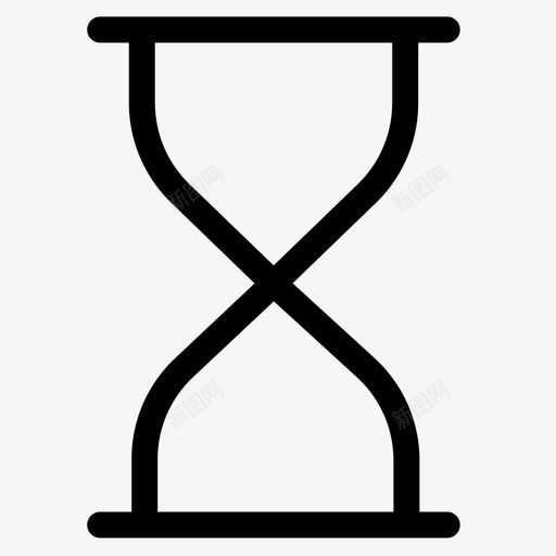 沙钟基本图标6轮廓svg_新图网 https://ixintu.com 基本图标6 沙钟 轮廓