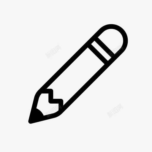 铅笔美术绘画图标svg_新图网 https://ixintu.com 写作 学校 绘画 美术 轮廓 铅笔
