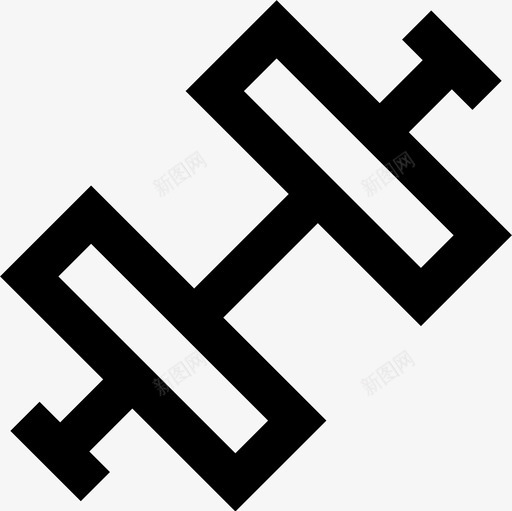哑铃16号健身房直线型图标svg_新图网 https://ixintu.com 16号健身房 哑铃 直线型