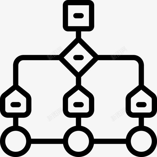 算法人工智能流程图图标svg_新图网 https://ixintu.com 人工智能 大纲 学习 机器 流程图 算法