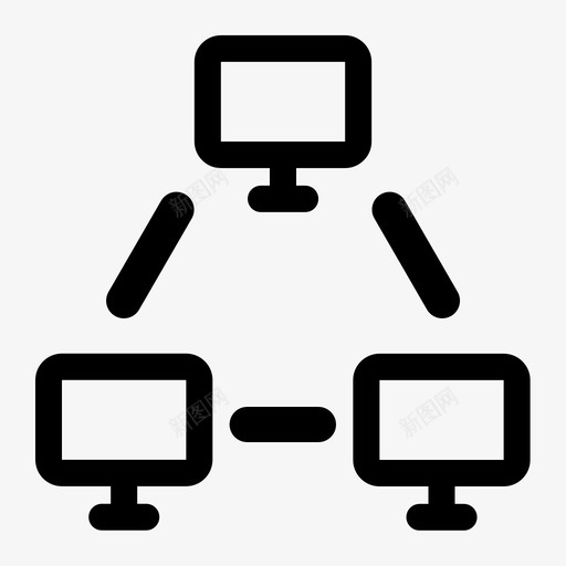 负载均衡svg_新图网 https://ixintu.com 负载均衡 线性 单色