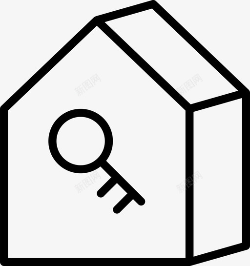 家通道房子图标svg_新图网 https://ixintu.com 户籍 房子 通道 钥匙