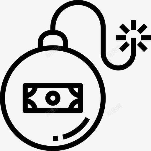 炸弹企业管理30直线型图标svg_新图网 https://ixintu.com 企业管理30 炸弹 直线型
