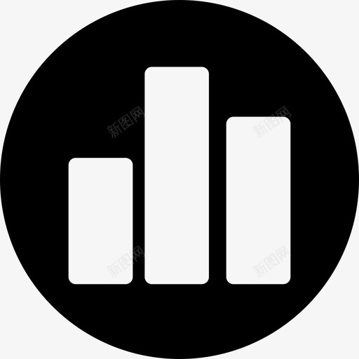 柱状图条形图业务圆形填充图标svg_新图网 https://ixintu.com 业务 圆形 填充 条形图 柱状