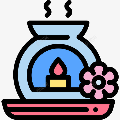 芳香疗法疗法线性颜色图标svg_新图网 https://ixintu.com 疗法 线性 芳香 颜色