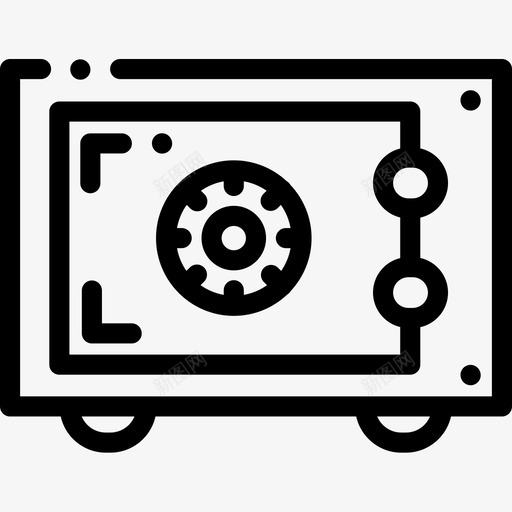 金库保护安全线性图标svg_新图网 https://ixintu.com 保护 安全 线性 金库