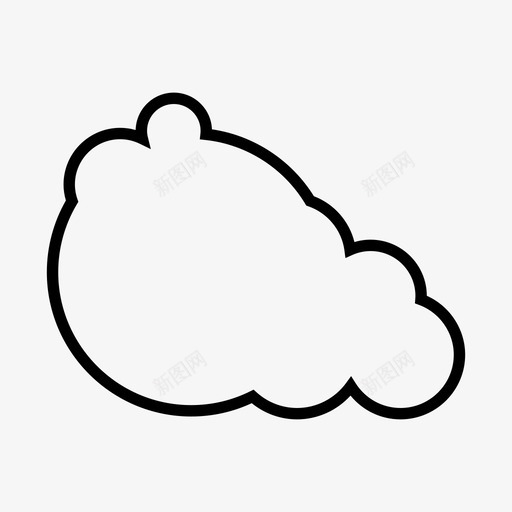 云大气气泡图标svg_新图网 https://ixintu.com 云线 大气 天空 存储 气泡