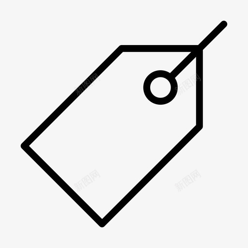 品牌优惠券商品图标svg_新图网 https://ixintu.com 价格 优惠券 品牌 商品 时尚轮廓 标签