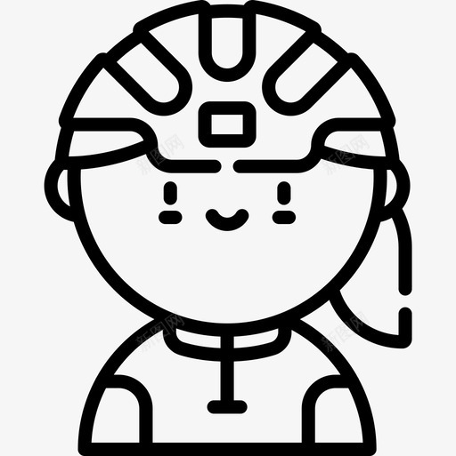 自行车手运动化身7直线型图标svg_新图网 https://ixintu.com 化身 直线 线型 自行 自行车 车手 运动