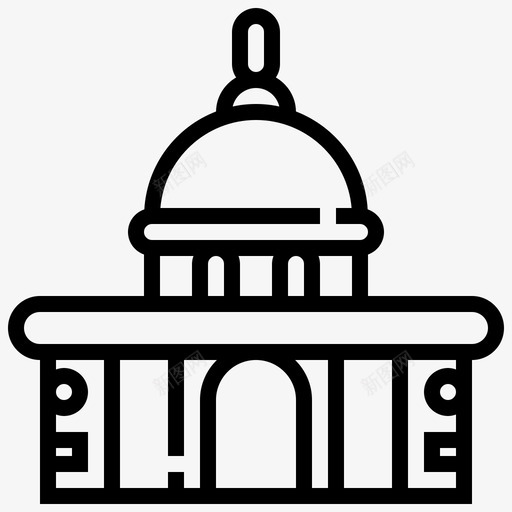 美国大厦图标svg_新图网 https://ixintu.com 大厦 美国