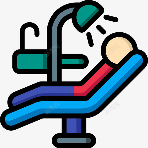 牙科椅牙科8线性颜色图标svg_新图网 https://ixintu.com 牙科 线性 颜色