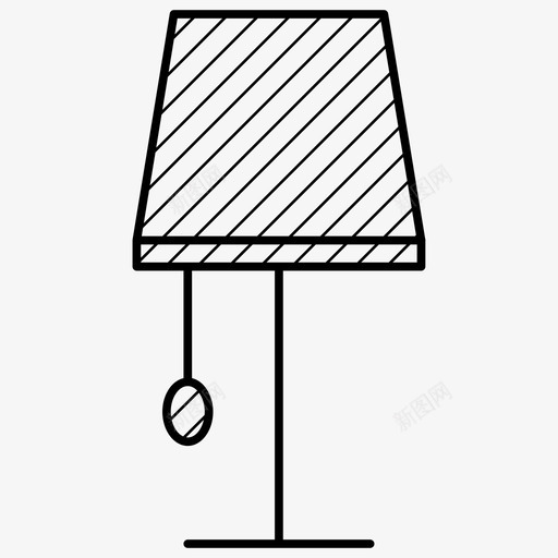 台灯家具图标svg_新图网 https://ixintu.com 台灯 家具