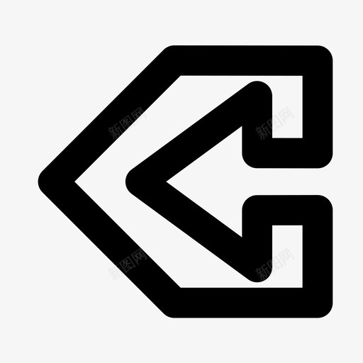 飞机箭头左箭头Uux线样式图标svg_新图网 https://ixintu.com Uux 样式 箭头 飞机