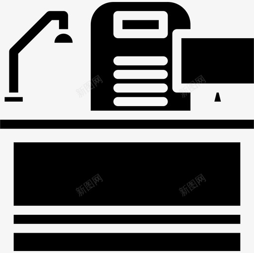 书桌家具和家居装饰2件实心图标svg_新图网 https://ixintu.com 书桌 实心 家具和家居装饰2件