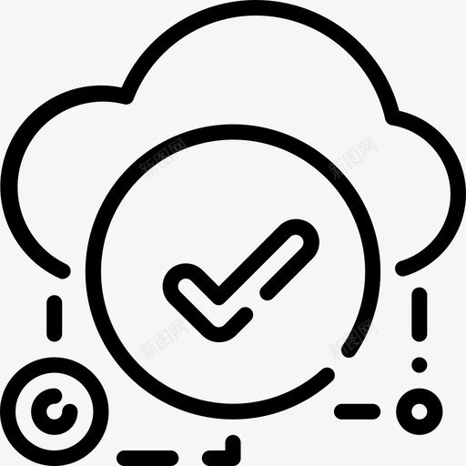 已连接云技术16线性图标svg_新图网 https://ixintu.com 云技术16 已连接 线性