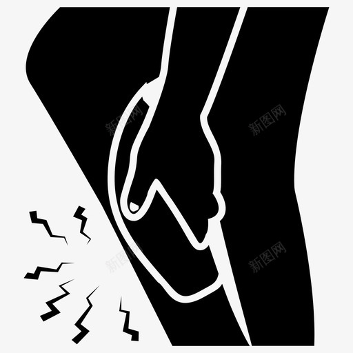 腿部出血事故受伤的身体部位图标svg_新图网 https://ixintu.com 事故 人体部位物理伤害实心图标包 受伤的身体部位 腿部出血 腿部疼痛 腿部骨折