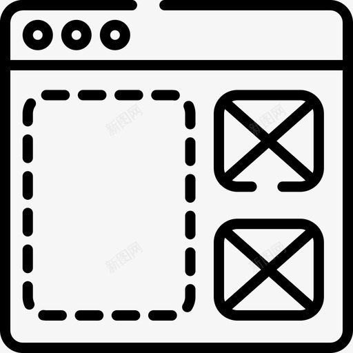 线框网页95线性图标svg_新图网 https://ixintu.com 线性 线框 网页设计