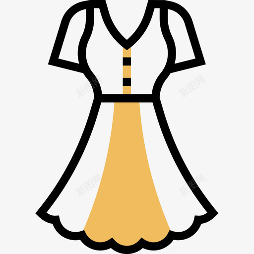 衣服衣服95黄影图标svg_新图网 https://ixintu.com 衣服 衣服95 黄影
