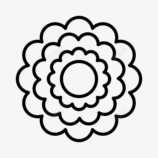 大丽花花花匠图标svg_新图网 https://ixintu.com 大丽 花匠 花园