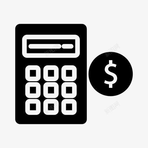 计算器和硬币会计金融图标svg_新图网 https://ixintu.com 会计 硬币 计算器 金融