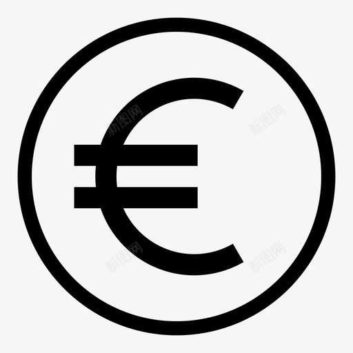 欧元现金货币图标svg_新图网 https://ixintu.com 分析 商业 支付 欧元 现金 货币