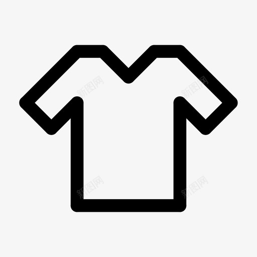 T恤服装直筒圆帽图标svg_新图网 https://ixintu.com 服装 直筒圆