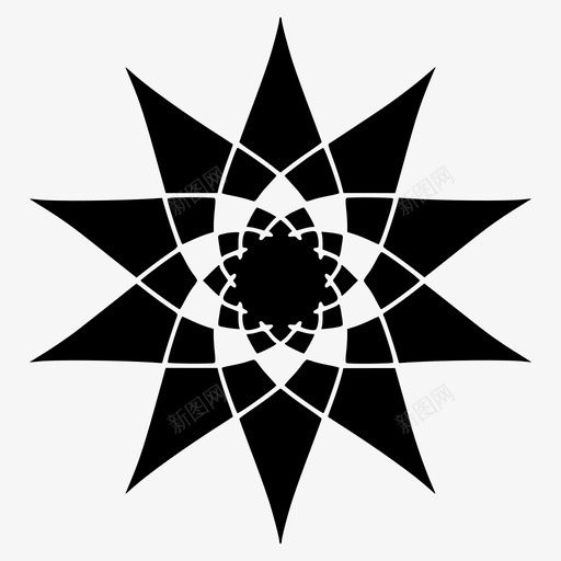 抽象花抽象图案创意图标svg_新图网 https://ixintu.com 创意设计 图案 套装 形状 抽象 曼陀罗 玫瑰花 装饰