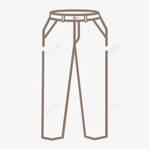 西裤svg_新图网 https://ixintu.com 西裤 填充 手绘 单色