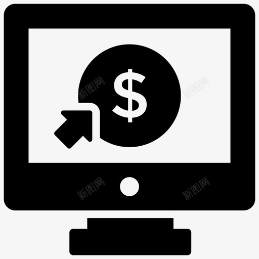 按点击付费互联网营销赚钱图标svg_新图网 https://ixintu.com 互联网营销 在线赚钱 按点击付费 搜索引擎优化 用户界面字形图标 赚钱