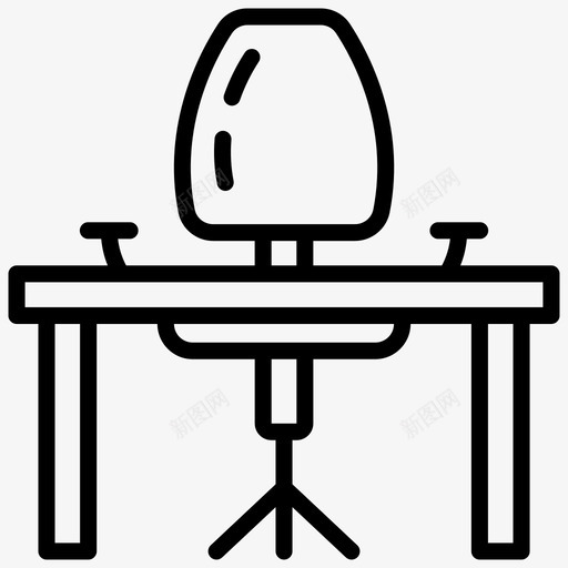 办公桌书桌抽屉书桌图标svg_新图网 https://ixintu.com 书桌 书桌抽屉 办公桌 商务和金融线路图标