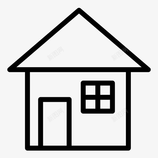 房屋建筑物家具图标svg_新图网 https://ixintu.com 家具 建筑物 房屋 财产