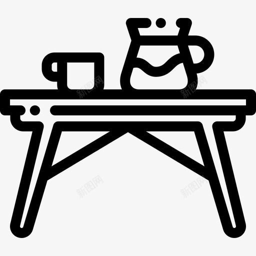 咖啡桌家装20直线型图标svg_新图网 https://ixintu.com 咖啡 家装 直线 线型