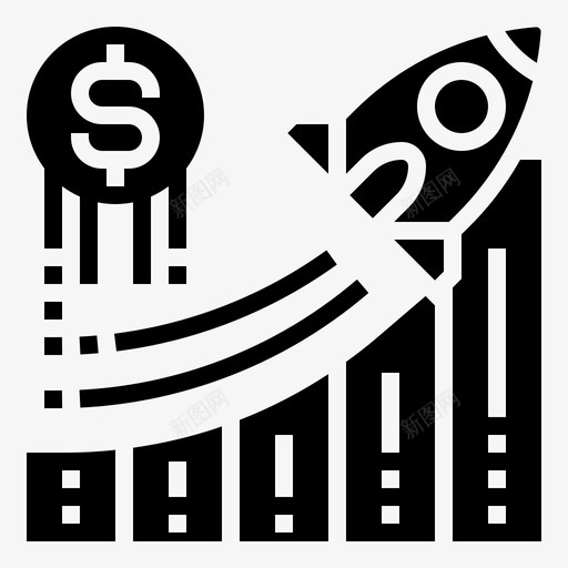 业务增长启动目标图标svg_新图网 https://ixintu.com 业务 动机 启动 增长 目标