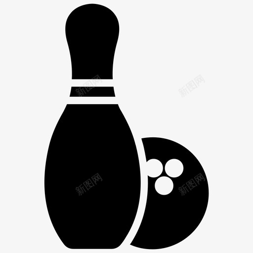 保龄球游戏球杆保龄球图标svg_新图网 https://ixintu.com 体育 保龄球 击球 图标 奖励 字形 游戏 球杆 球棒