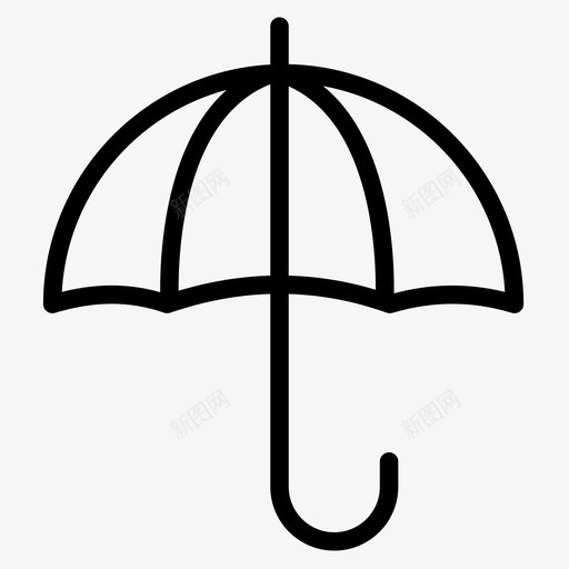 伞第6季直线型图标svg_新图网 https://ixintu.com 伞 直线型 第6季