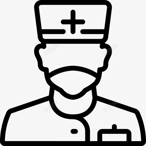 护士卫生保健医院图标svg_新图网 https://ixintu.com 医学 医学概要 医院 卫生保健 护士 男性
