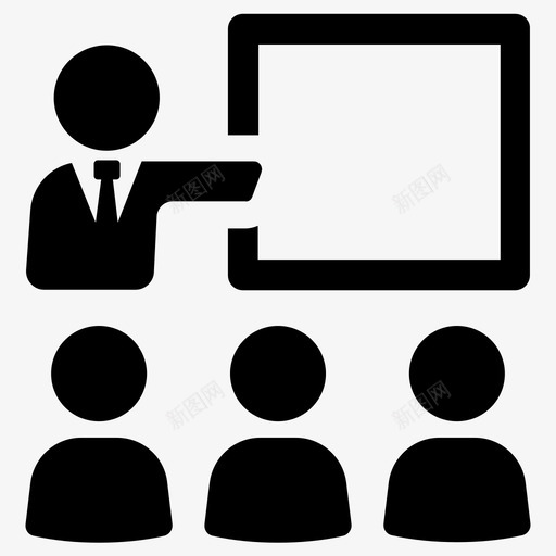 观众业务会议图标svg_新图网 https://ixintu.com 业务 会议 演示 研讨会 观众