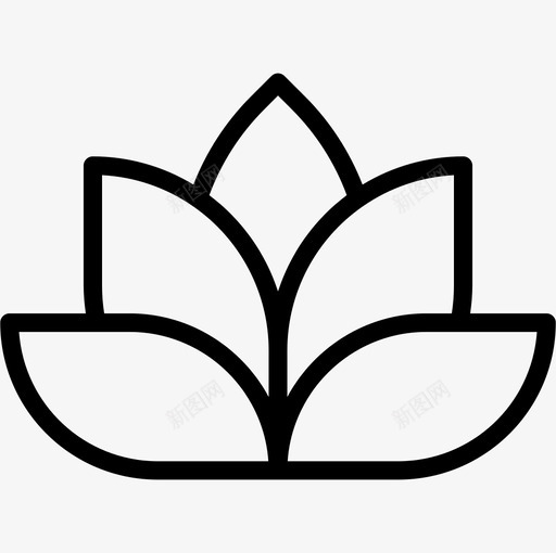 莲花酒店温泉酒店图标svg_新图网 https://ixintu.com 温泉 莲花 酒店