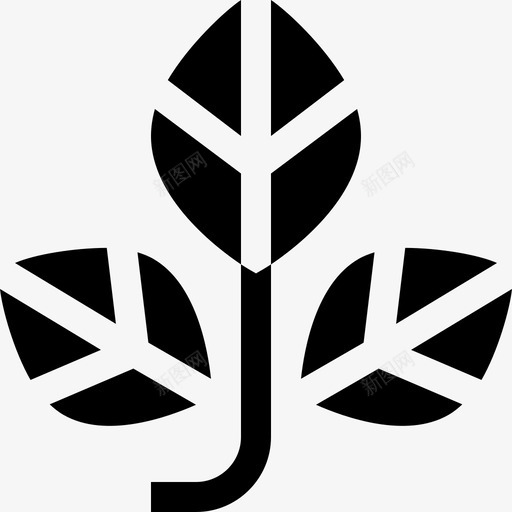 叶花和植物2填充图标svg_新图网 https://ixintu.com 叶 填充 花和植物2