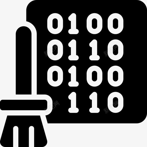 数据清理人工智能二进制图标svg_新图网 https://ixintu.com ml 二进制 人工智能 字形 学习 数据 机器 清理