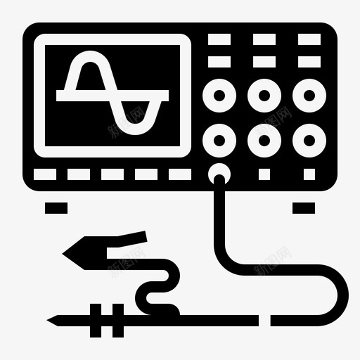 波计算频率图标svg_新图网 https://ixintu.com 固体 科学 计算 赫兹 频率