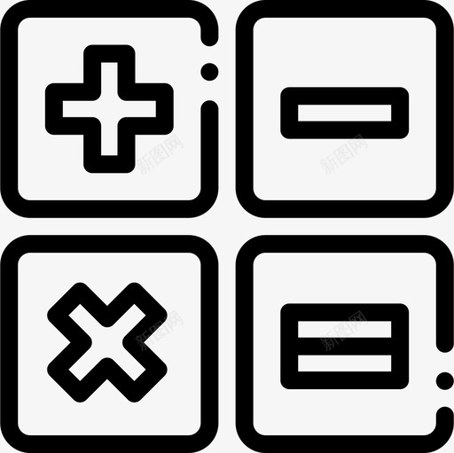 计算器经济型27线性图标svg_新图网 https://ixintu.com 线性 经济型27 计算器