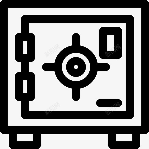 银行锁保险箱图标svg_新图网 https://ixintu.com 保险 保险箱 银行