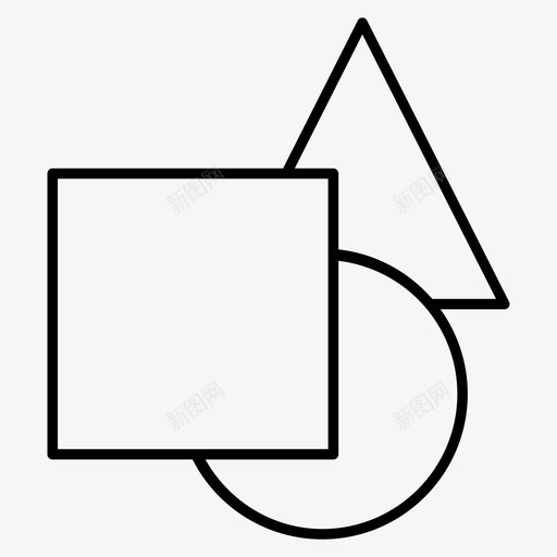 形状圆数学图标svg_新图网 https://ixintu.com 三角形 形状 数学 矩形