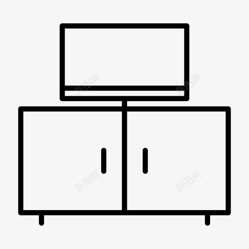 采购产品电视衣柜电视衣柜箱子图标svg_新图网 https://ixintu.com 产品 家具 家用 工具 电视 箱子 衣柜 采购