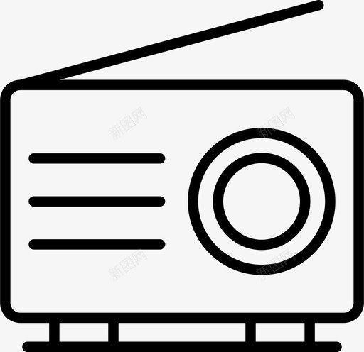 收音机音响音乐图标svg_新图网 https://ixintu.com 收音机 音乐 音响