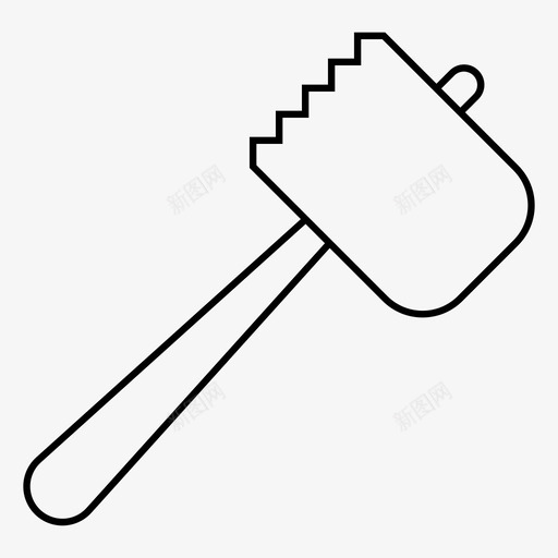 肉槌烤架锤子图标svg_新图网 https://ixintu.com 家用 木桩 烤架 肉槌 设备 锤子